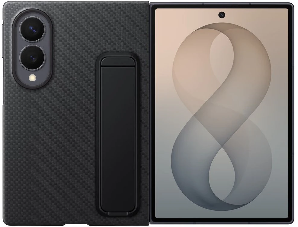 Dėklas XF971SBE anglies pluošto stovas Samsung Galaxy Fold 8, Juodas
