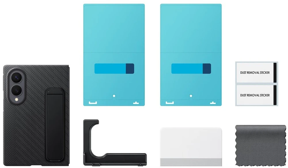 Dėklas XF971SBE anglies pluošto stovas Samsung Galaxy Fold 8, Juodas