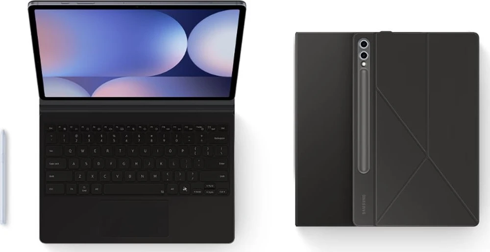 DX925UWE Knygų viršelis Klaviatūra Samsung Galaxy Tab S10 Ultra/S9 Ultra, Baltas