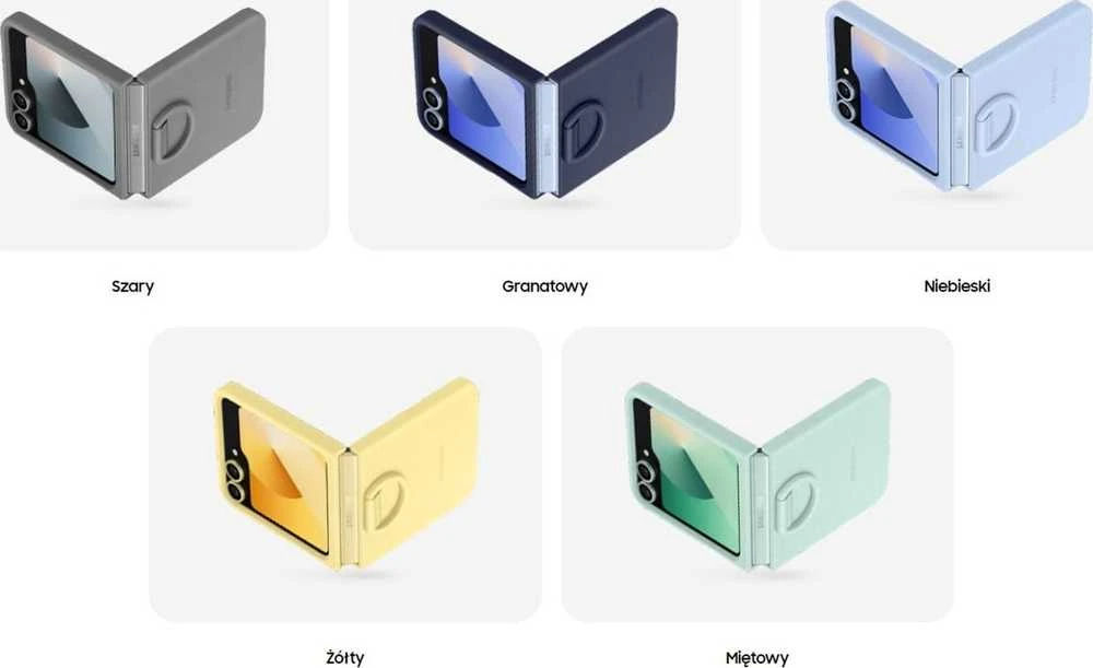 Samsung Galaxy Flip6 Silikoninis dėklas with Ring Navy