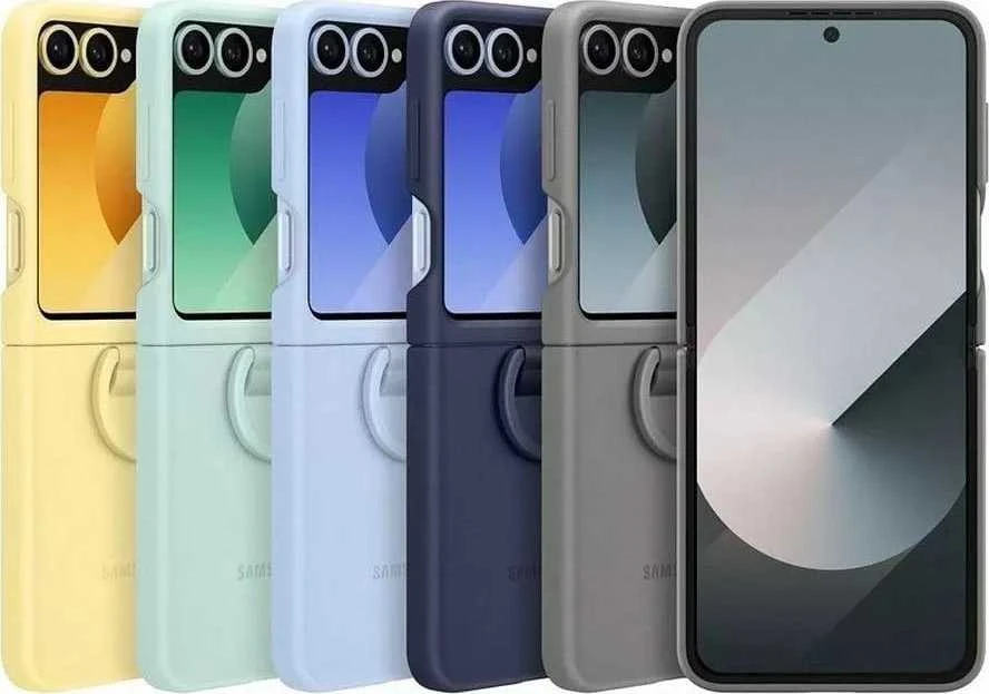 Samsung Galaxy Flip6 Silikoninis dėklas with Ring Navy