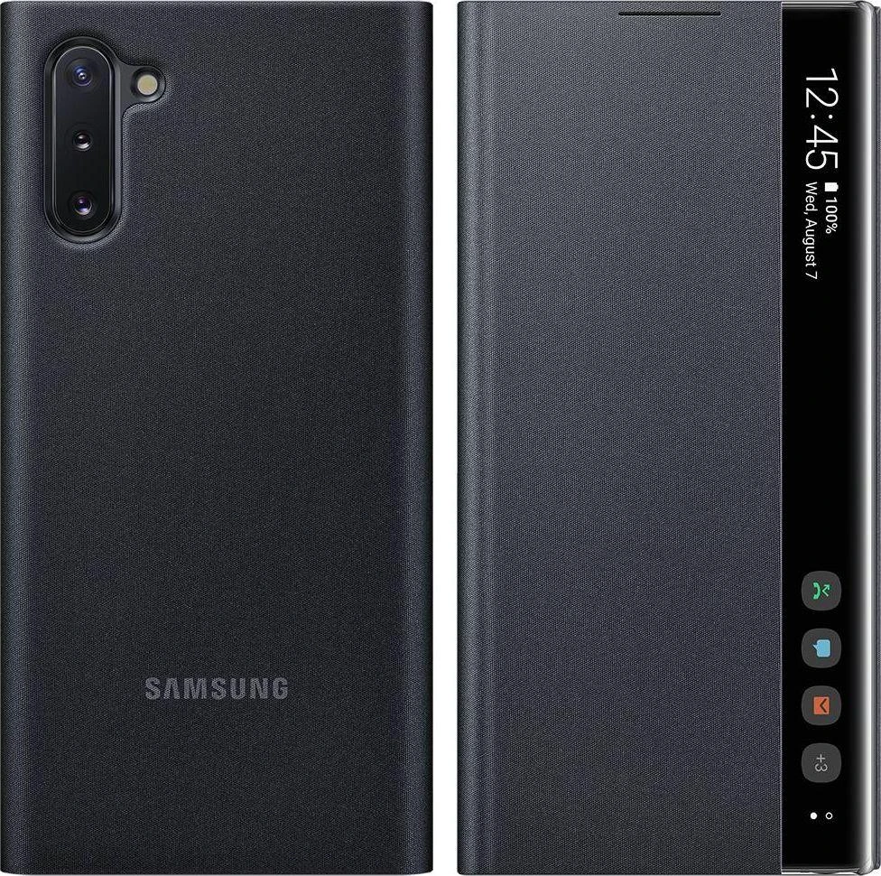 Samsung Galaxy Note10 Clear View dėklas (Juodas) ZN970CBE 