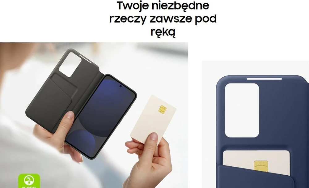 112803 EF-ZS721CWE Samsung Smart View dėklas Galaxy S24 FE baltos spalvos