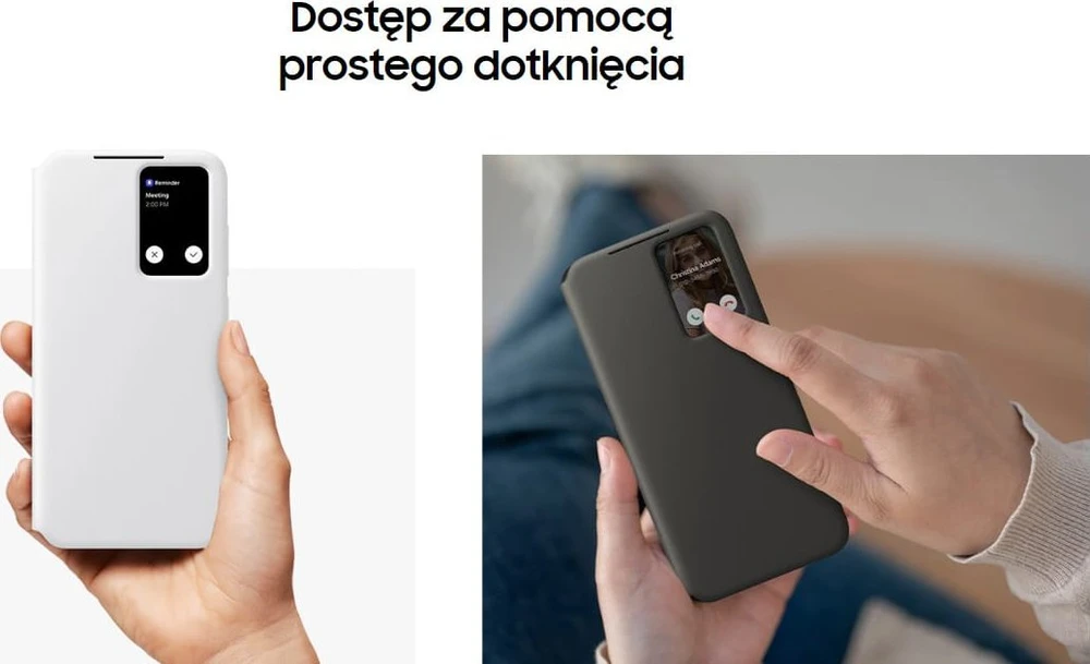 112803 EF-ZS721CWE Samsung Smart View dėklas Galaxy S24 FE baltos spalvos
