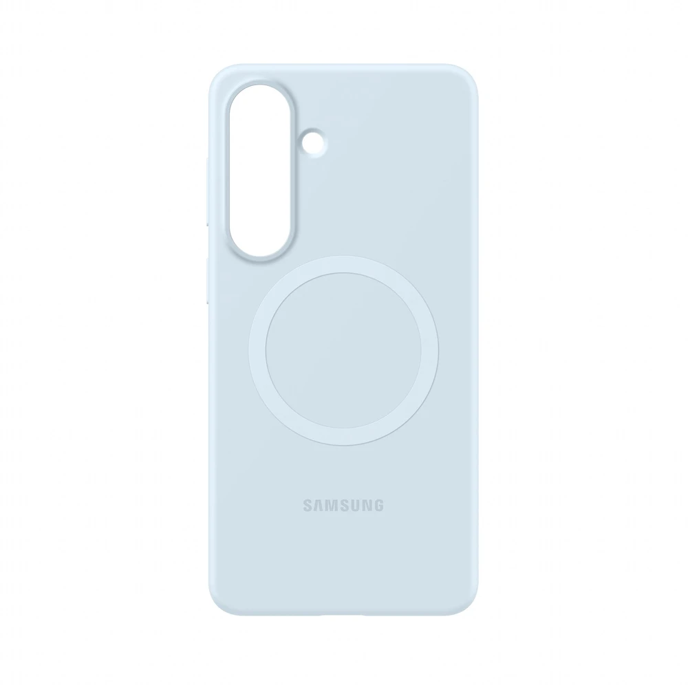 Samsung Galaxy S26+ silikoninis magnetinis dėklas su šviesa Mėlyna