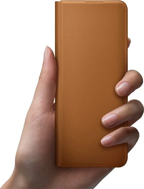 Dėklas Samsung Galaxy Z Flip 3 5G odinis atverčiamas dangtelis kupranugaris