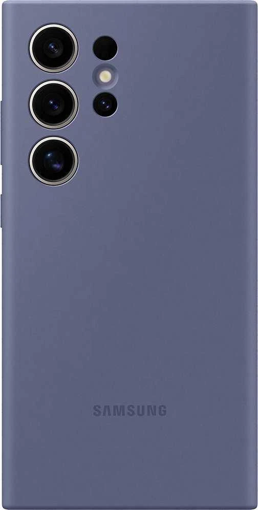 Dėklas „Samsung Galaxy S24 Ultra“ silikoninis dangtelis, violetinis