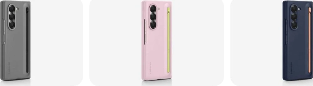 Dėklas Samsung Galaxy Fold6 Slim S-Pen dangtelis pilkas
