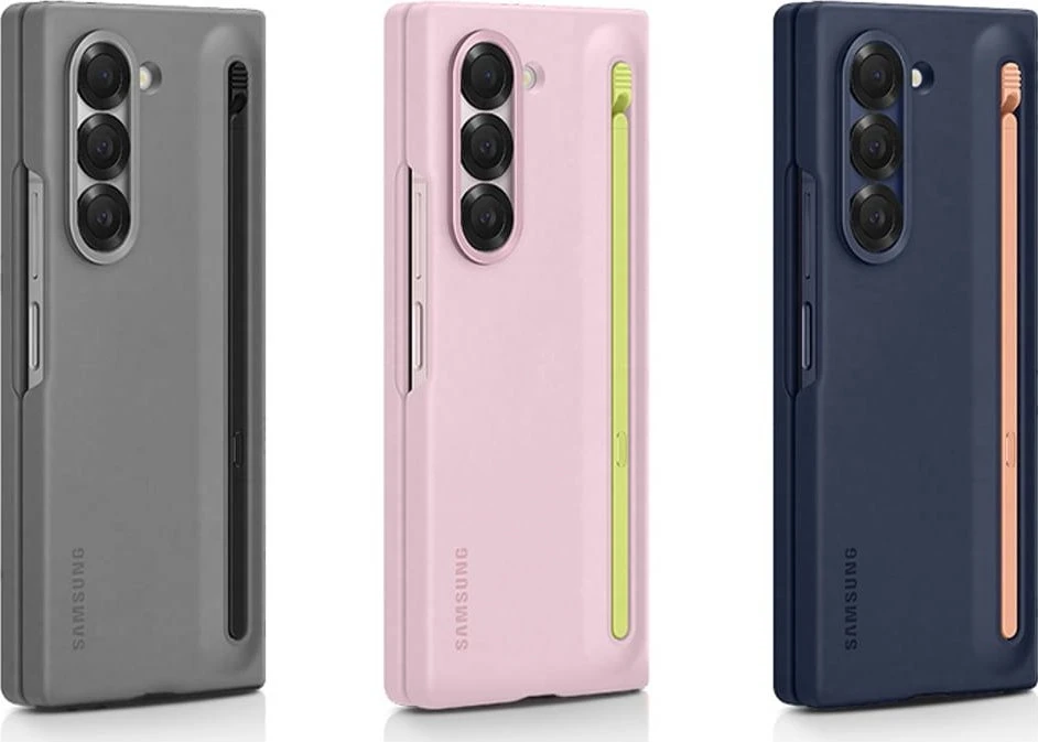 Dėklas Samsung Galaxy Fold6 Slim S-Pen dangtelis pilkas