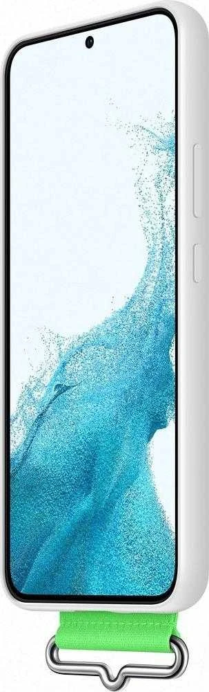 Dėklas GS906TWE silikoninis dangtelis su dirželiu, skirtas Samsung Galaxy S22 Plus Baltas (Baltas)
