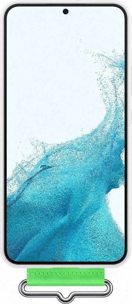 Dėklas GS906TWE silikoninis dangtelis su dirželiu, skirtas Samsung Galaxy S22 Plus Baltas (Baltas)
