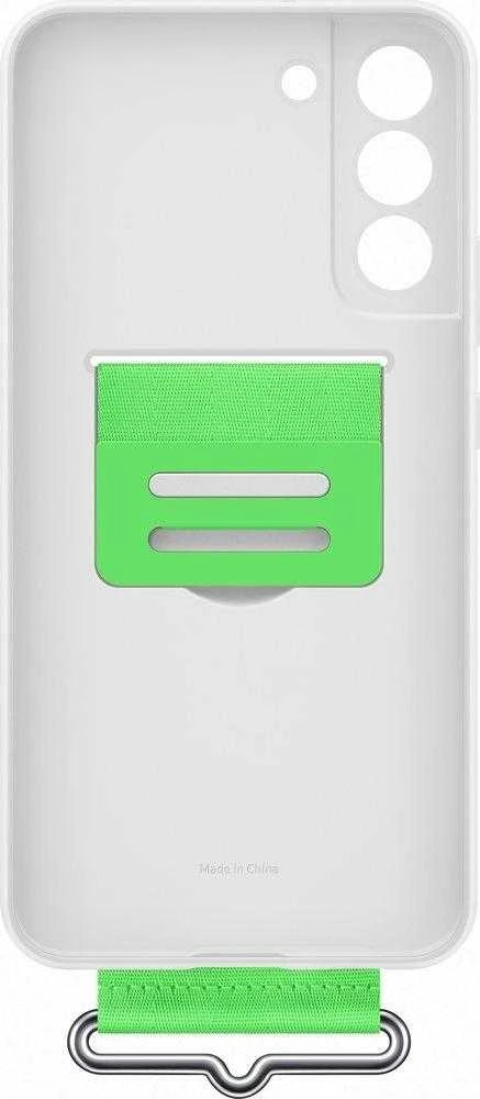 Dėklas GS906TWE silikoninis dangtelis su dirželiu, skirtas Samsung Galaxy S22 Plus Baltas (Baltas)