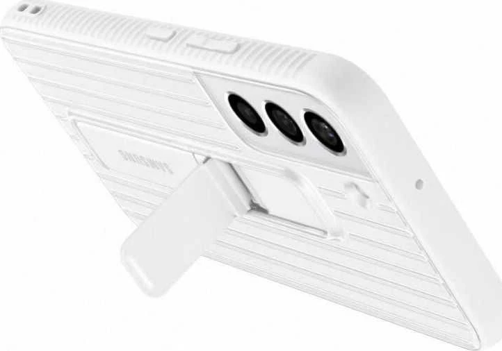 RS906CWE apsauginis stovimas dangtelis, skirtas Samsung Galaxy S22 Plus, Baltas (Baltas)