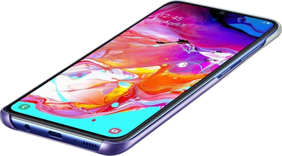 Dėklas Samsung Galaxy A70 Gradation Nugarėlė Violetinė