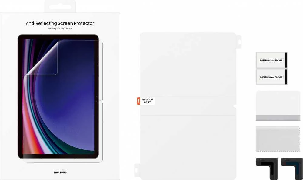 UX710CTE neatspindinti ekrano apsauga, skirta Samsung Galaxy Tab S9 / S9FE / S8 / S7, skaidri (skaidri)