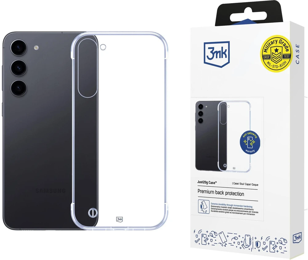 Nezatříděno Samsung Galaxy S23+ - 3mk Just20g skaidrus dėklas