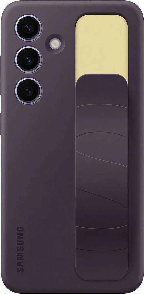 Dėklas Samsung Galaxy S24 stovimos rankenos dangtelis tamsiai violetinis