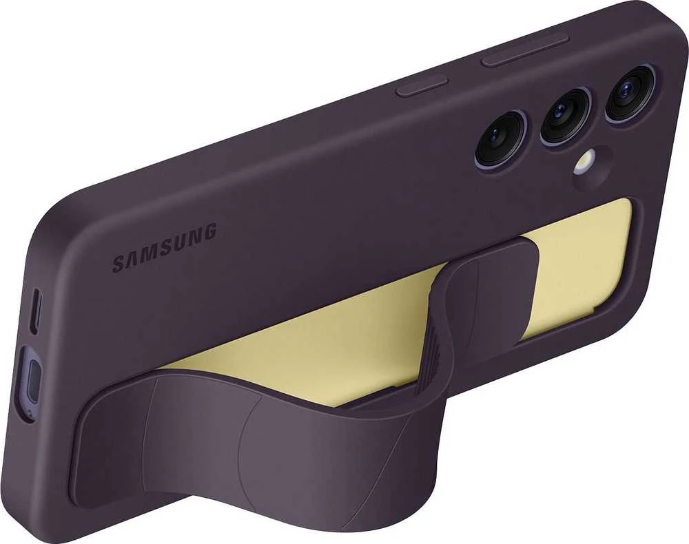Dėklas Samsung Galaxy S24 stovimos rankenos dangtelis tamsiai violetinis