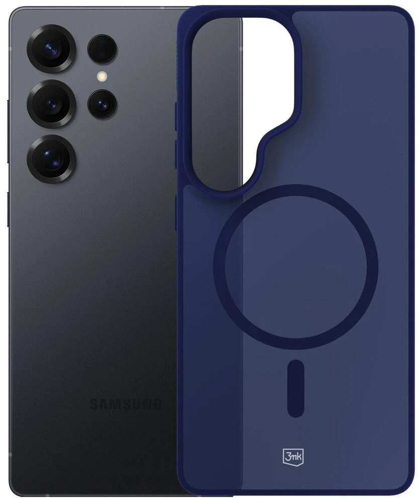 Dėklas Nezatříděno 3mk dūminis „MagCase“, skirtas „Samsung Galaxy S25 Ultra“ - Mėlyna-permatomas