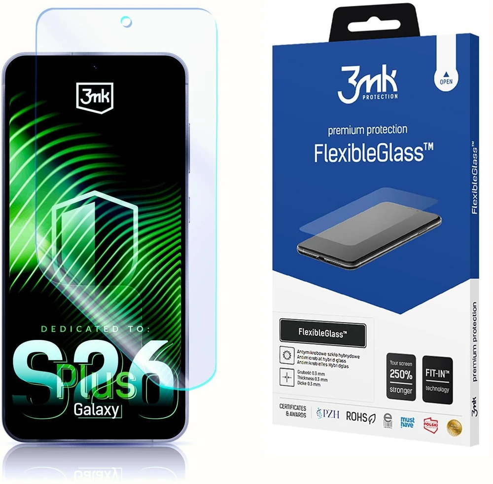 3MK „FlexibleGlass Hybrid Glass“ dėklas „Samsung Galaxy S26+“