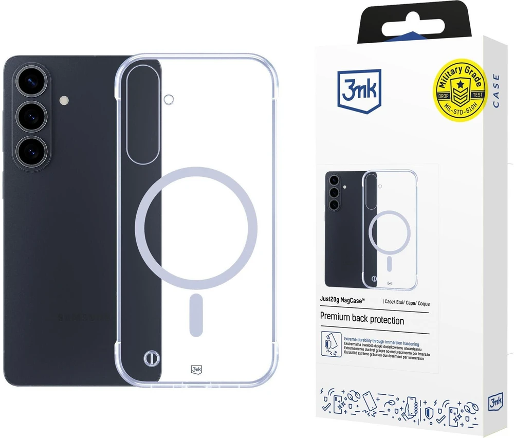 Dėklas 3mk Just20g MagCase, skirtas Samsung Galaxy S26 Pro - skaidrus