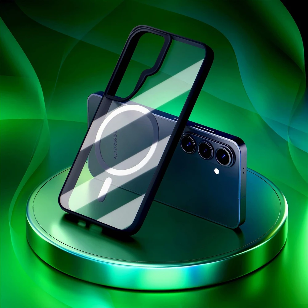 Dėklas 3mk Satin Armor MagCase, skirtas Samsung Galaxy S26 - permatomas Juodas