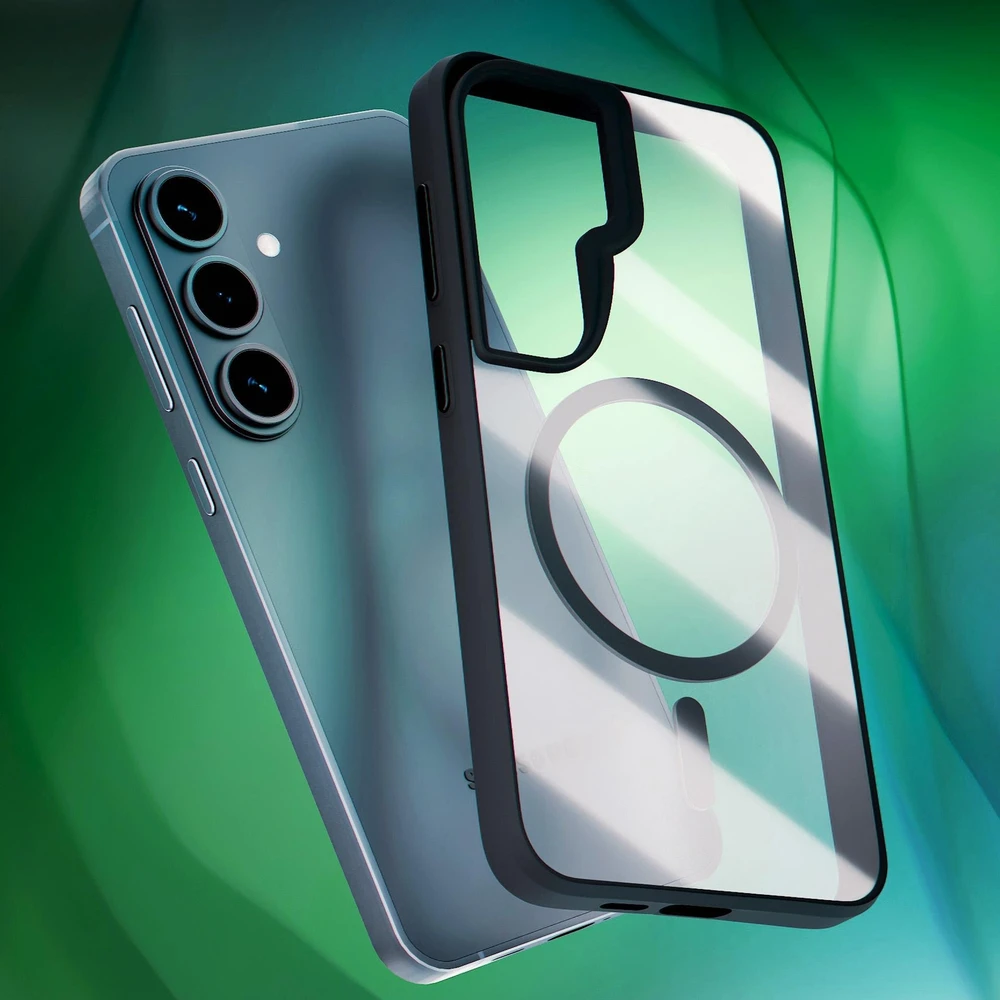 Dėklas 3mk Satin Armor MagCase, skirtas Samsung Galaxy S26 - permatomas Juodas