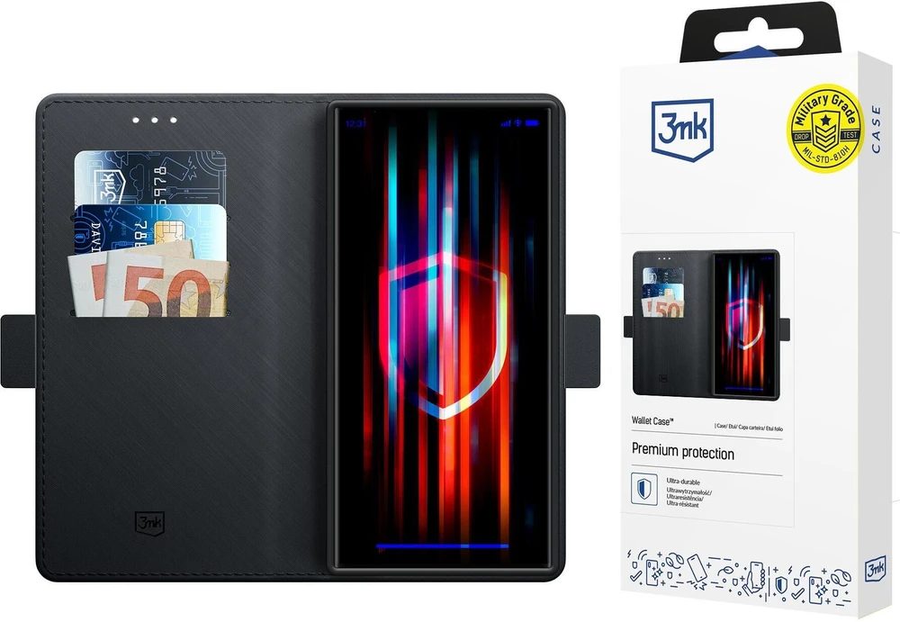 3mk piniginės dėklas, skirtas „Samsung Galaxy S26 Ultra“ - Juodas