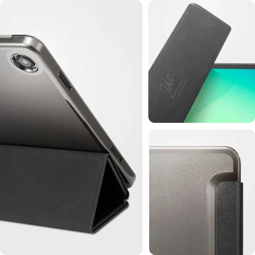 Spigen Smart Fold Galaxy Tab A9 / A11 8.7 X110 / X115 / X133 / X135 matinės juodos spalvos