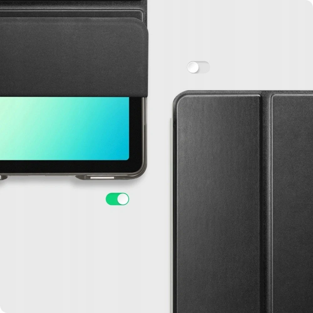 Spigen Smart Fold Galaxy Tab A9 / A11 8.7 X110 / X115 / X133 / X135 matinės juodos spalvos