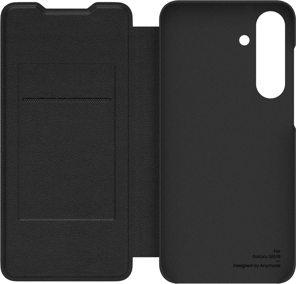 FWS731AMBBW piniginės formos atverčiamas dėklas Samsung Galaxy S25 FE, Juodas