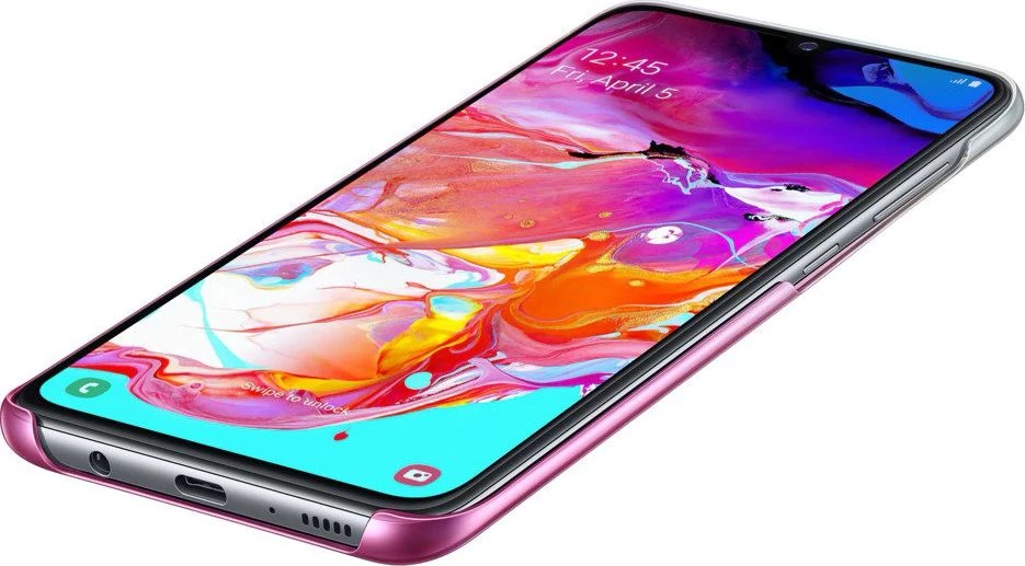 Dėklas Samsung Galaxy A70 Gradation Nugarėlė Rožinė