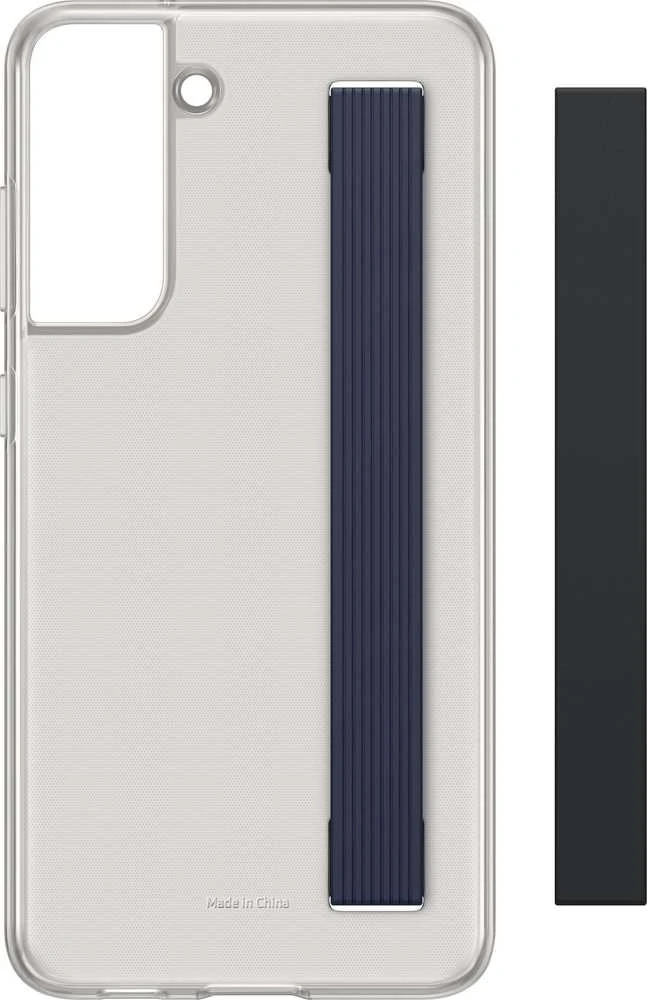 XG990CBE skaidraus dirželio dėklas, skirtas Samsung Galaxy S21 FE Tamsiai pilka (tamsiai pilka)