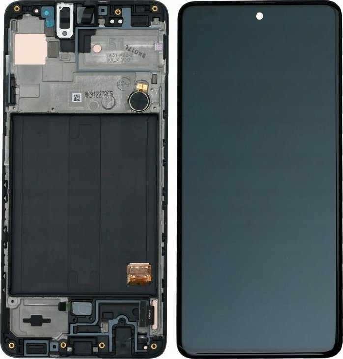 Samsung LCD Ekranas Module for Samsung Galaxy A51 A515, Juodas