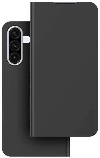112803 FWA366AEABW Mobeen atverčiamas dėklas su kortelių laikikliu, skirtas Samsung Galaxy A36, juodas