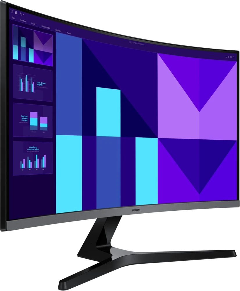 Monitorius Samsung 27" LS27D392GAUXEN, Išlinkis: 1800R, Įstrižainė (coliai): 27, Įstrižainė (cm): 68,58, Kraštinių santykis: 16:9, Ekranas: VA, Raiška: 1920x1080, Atnaujinimo dažnis: 100Hz, Atsako laikas (GtG): 4ms, Ryškumas (maks.): 250 cd/m², Kontrastas (statinis): 3000:1, Matymo kampas: 178/178, Spalvų gama: sRGB