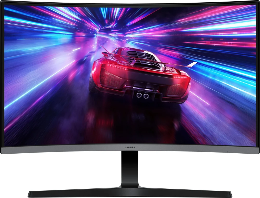 Monitorius Samsung 27" LS27D392GAUXEN, Išlinkis: 1800R, Įstrižainė (coliai): 27, Įstrižainė (cm): 68,58, Kraštinių santykis: 16:9, Ekranas: VA, Raiška: 1920x1080, Atnaujinimo dažnis: 100Hz, Atsako laikas (GtG): 4ms, Ryškumas (maks.): 250 cd/m², Kontrastas (statinis): 3000:1, Matymo kampas: 178/178, Spalvų gama: sRGB
