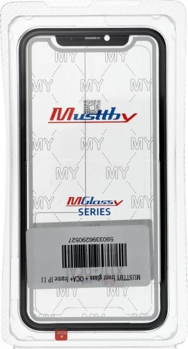 MUSTTBY priekinis stiklas + OCA+ rėmelis IPHONE 11