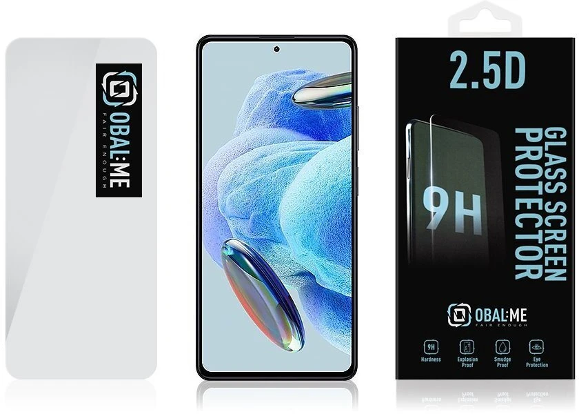 OBAL:ME 2.5D apsauginis stiklas telefonui Xiaomi Redmi Note 12 Pro 5G Clear