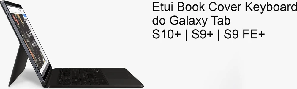 112803 EF-DX825UWE Samsung Book dėklas su klaviatūra Galaxy Tab S9+/S9 FE+/S10+ baltos spalvos