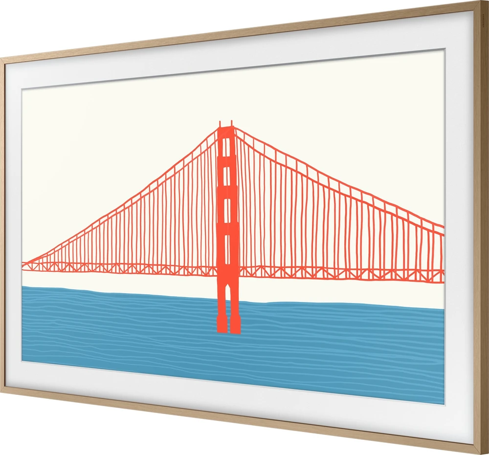 SAMSUNG Frame 43 Teak Modern 2021 90 degree square