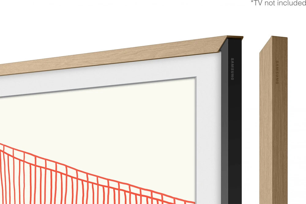 SAMSUNG Frame 43 Teak Modern 2021 90 degree square