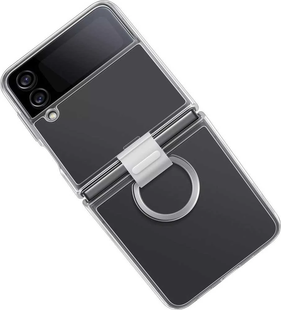 Dėklas OF721CTE skaidrus dangtelis su žiedu, skirtas Samsung Galaxy Flip 4, skaidrus (permatomas)
