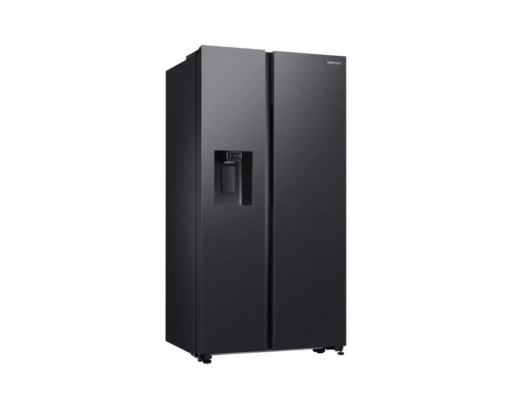 Dviduris šaldytuvas Samsung Side by Side Series 4 RS64DG5303B1EF, su vandens ir ledukų dispenseriu, Juodas