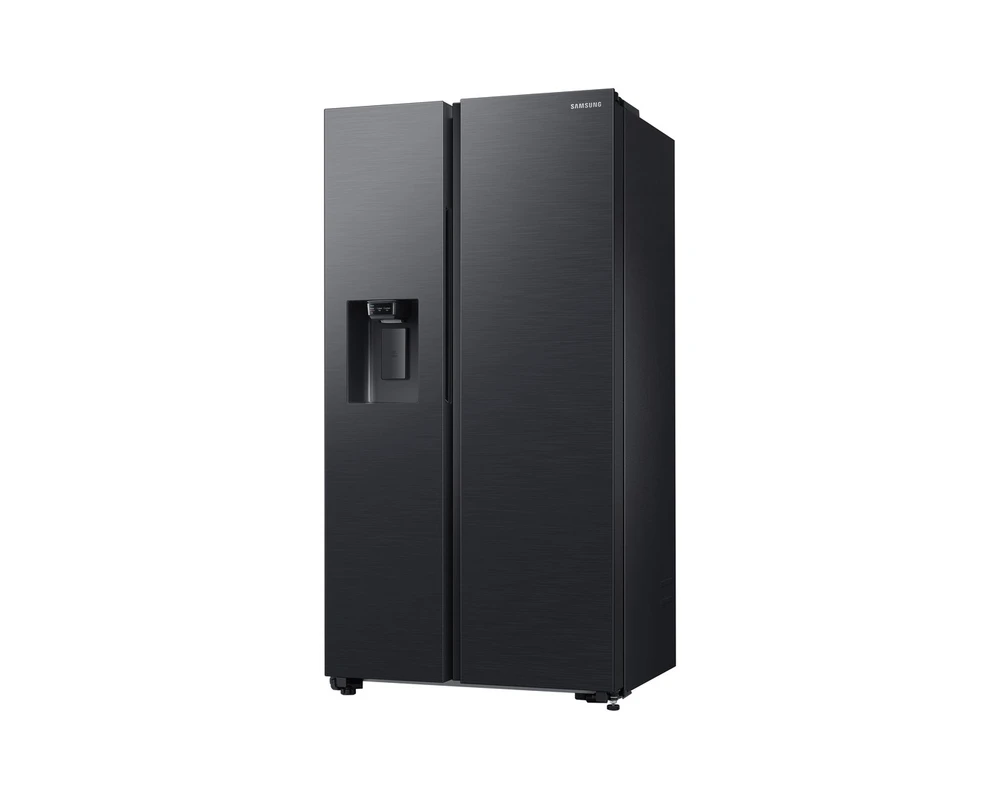 Dviduris šaldytuvas Samsung Side by Side Series 4 RS64DG5303B1EF, su vandens ir ledukų dispenseriu, Juodas