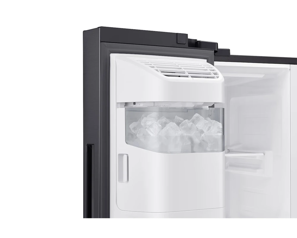 Dviduris šaldytuvas Samsung Side by Side Series 4 RS64DG5303B1EF, su vandens ir ledukų dispenseriu, Juodas