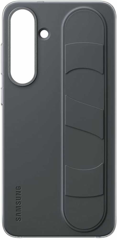 Dėklas Samsung S25+ stovinti rankena, juoda