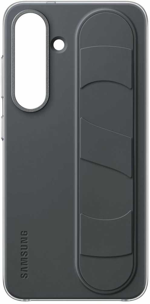 Dėklas Samsung S25 stovinti rankena, juoda