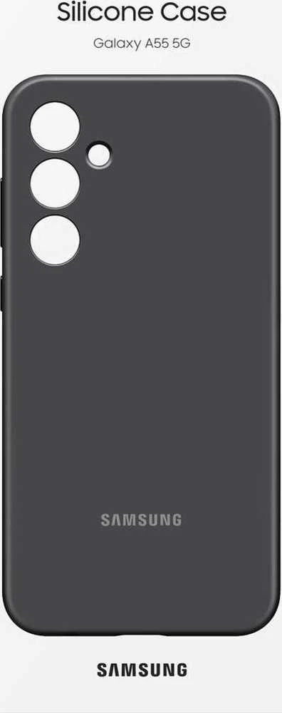 Dėklas PA556TBEGWW Silicone case for Samsung Galaxy A55 Juodas (Juodas)