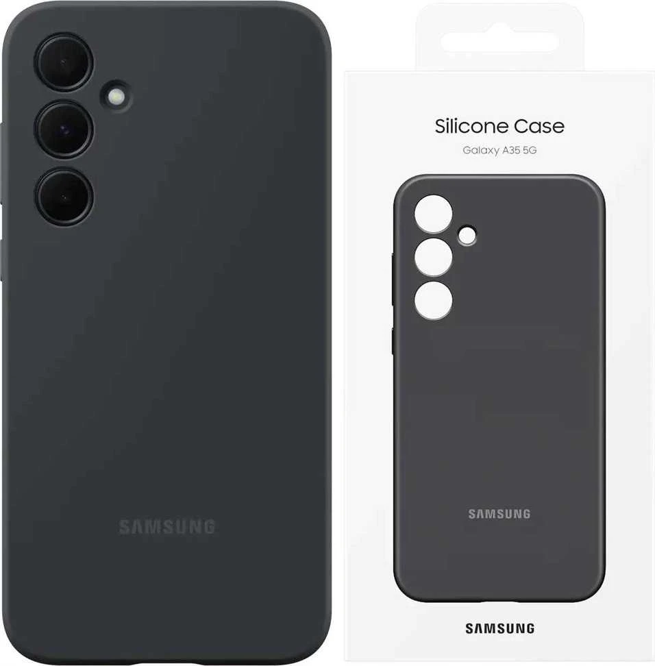 Dėklas PA556TBEGWW Silicone case for Samsung Galaxy A55 Juodas (Juodas)